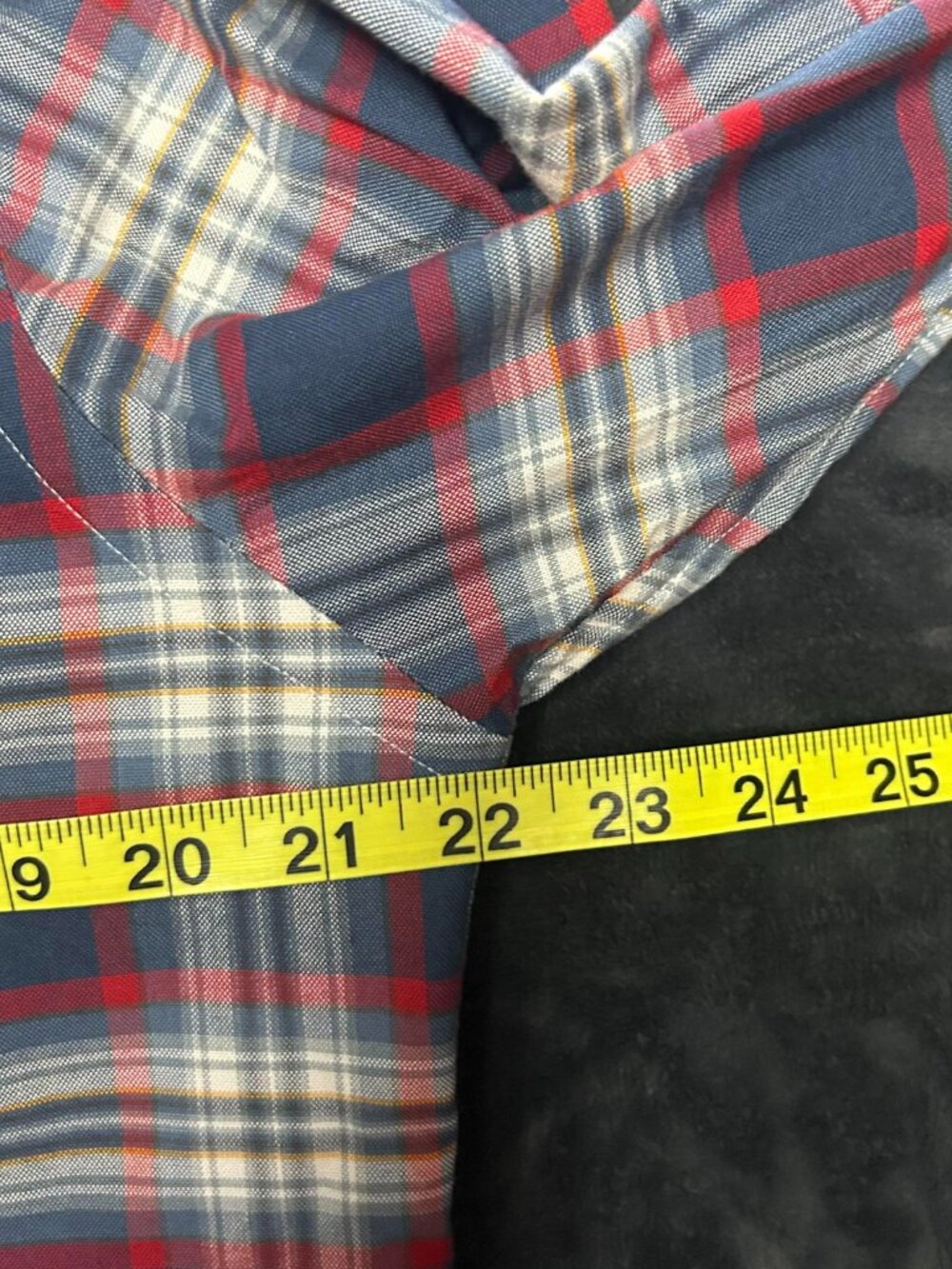 Ralph Lauren Classic Fit Shirt M Navy Red White Plaid Long Sleeve Cotton Button - Picture 4 of 6